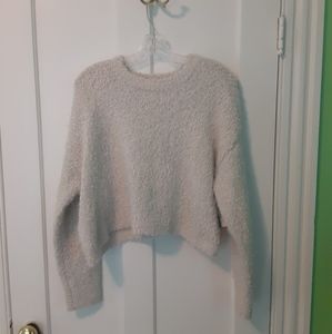 Women's Ivory  Knit Crop Sweater